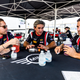 Perocarpi with the two drivers of the No. 73 Mini. Left to right: Derek Jones, Luis Perocarpi and Mat Pombo. Photo credit: Kurt Bradley
